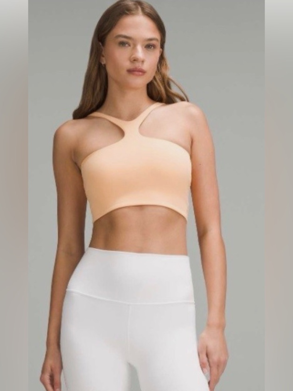 Lululemon Bend This V and Racer Bra *Light Support Peach Bellini